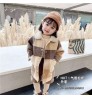 Plaid Winter Children Fall Clothing Girls Long Sleeve Coats Jacket Kids Girl's Plush Warm Jacket