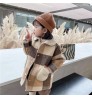Plaid Winter Children Fall Clothing Girls Long Sleeve Coats Jacket Kids Girl's Plush Warm Jacket
