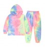 2022 New Autumn winter Girl's Sets Tie-dye Long Sleeve Hoodie Trousers Girls' Clothing Sets Children's Set