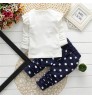 Baby girl boutique clothing sets children cartoon dot long sleeve kids wear bangladesh girls for kids clothes A426