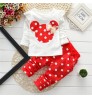 Baby girl boutique clothing sets children cartoon dot long sleeve kids wear bangladesh girls for kids clothes A426