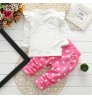 Baby girl boutique clothing sets children cartoon dot long sleeve kids wear bangladesh girls for kids clothes A426