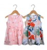 2022 Lovely Printed Wholesale Sleeveless 90-150 Kids Girls Little Girl Teens Summer Silk Dresses Children's Clothing