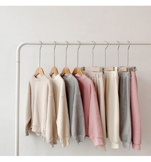 Wholesale Children Clothes Fall Kids Tracksuits Solid Casual Girls Clothing Sets Jogger Unisex Kids Sweatsuits Girls