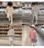 Wholesale Children Clothes Fall Kids Tracksuits Solid Casual Girls Clothing Sets Jogger Unisex Kids Sweatsuits Girls