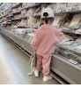 Wholesale Children Clothes Fall Kids Tracksuits Solid Casual Girls Clothing Sets Jogger Unisex Kids Sweatsuits Girls