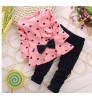 Girls' Clothing Sets Fall Spring Two Piece Outfits Dress Pants Cute Baby Girl Clothes Dot Printing Kids Casual Wear