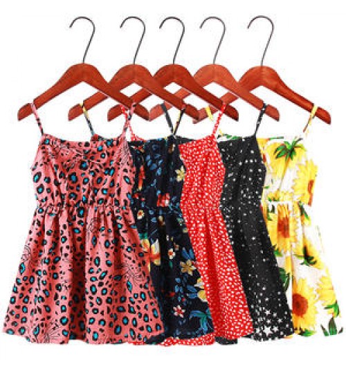 Girls cool summer children's clothing wholesale new sleeveless suspender skirt seaside clothing