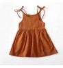 baby body Wholesale Kids Summer Clothing 2-6 Years Girls' Dresses, 4 Colors white baby Sling frocks Linen Cotton baby dresses