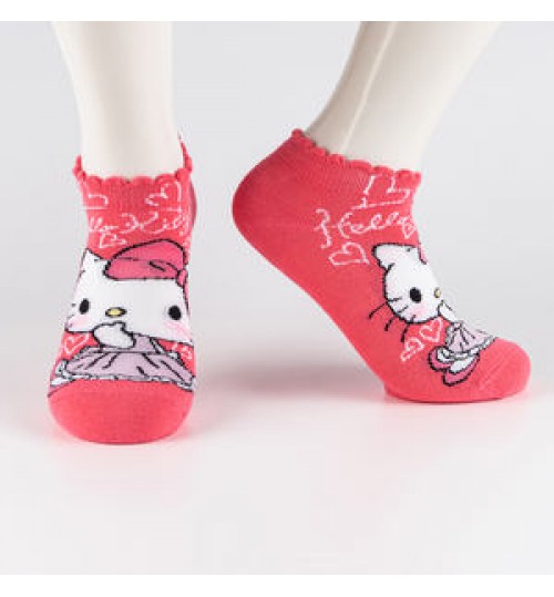 Custom quality winter cartoon animal character bamboo ruffle cute socks for kids