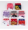 Custom quality winter cartoon animal character bamboo ruffle cute socks for kids