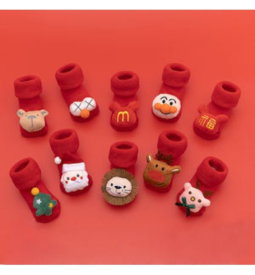 Socks Baby Kids Children's Socks For Girls Boys Thicken Print Cotton Toddlers Baby Christmas Socks For Newborns Infant Short Socks