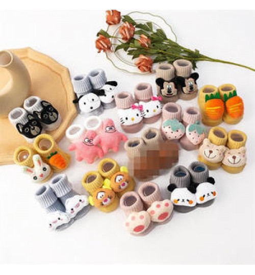 New Fashion Cute 3D Cartoon Animals Dolls Baby Stocking Breathable Soft Cotton Anti-slip Baby Floor Socks