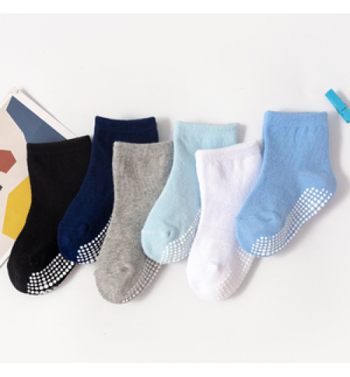 Customized Logo Breathable Comfortable Toddler Infant Newborn Kids Non Slip Crew Griporganic Baby Socks