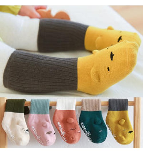 Wholesale Newborn Infant Boy Winter Cartoon Thick Terry Knee High Non-slip Floor Baby Socks Anti Slip Baby Girl Socks Socks Baby