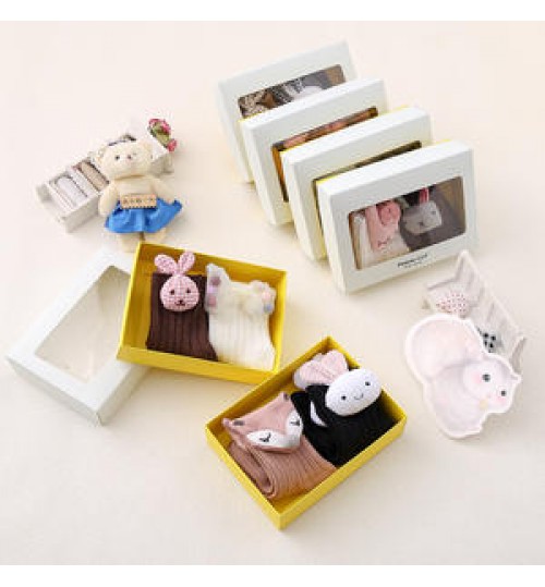 baby socks with toys in box baby socks