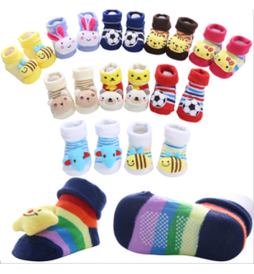 In stock total 40 pattern baby 3D animal socks 0-1Y Newborn baby animal toddler baby cotton socks