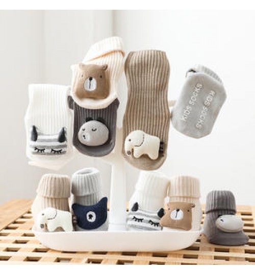 Socks Cotton Household Warm Knitted Kids Socks Winter Cute Cartoon Accessories Baby Stocking Toddler Antislip Floor Socks