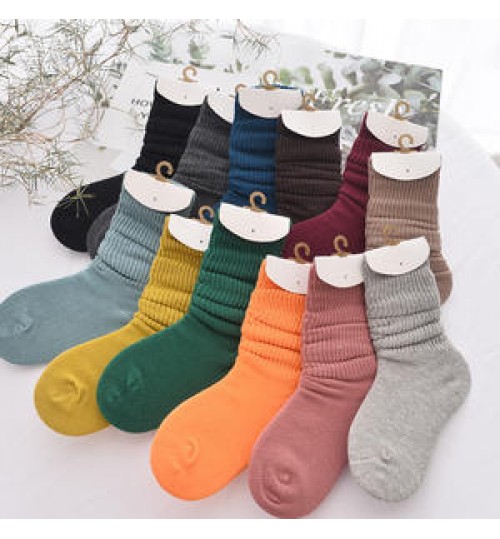 Socks High Quality Candy Colour Kid Slouch Socks Infant Toddler Ruffle Cotton Loose Slouch Socks