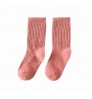 Winter Candy Color Stripe Organic Cotton Socks Kids Children Cute Tube Crew Socks