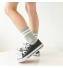 Classical Fashion Black White Grey Plain Stripes Children Socks Custom Crew Cotton Unisex Sport Socks for Kids Wholesale