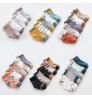 5 groups children socks combed cotton cute cartoon fox cat leaf weather socks for boys girls