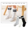 Popular Summer Children Socks Solid Color Parallel Bars College Style Girls Calf Socks