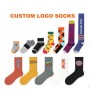 Best selling custom logo trend sports socks casual student mid-tube socks