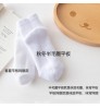 Wholesale New Black And White Color School Students Socks Soft Cotton Solid Color Children Socks