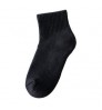 Wholesale New Black And White Color School Students Socks Soft Cotton Solid Color Children Socks