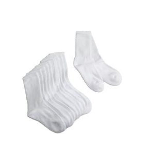 HJ white socks kids children school white socks