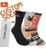 OEM Design Your Own Fancy Novelty Embroidery Sock Men Pattern Logo Chaussettes Customize Cotton Unisex Crew Logo Socks