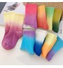 wholesale color cotton baby fashion girl tube crew sports children tie dye kids socks