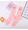 Amazon hot sell high grade quality custom logo socks branded men's cotton socks unisex adult size athletic sports NK socks