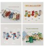 2022 Wholesale New Autumn Cartoon Children's Socks Bear Striped Baby Socks Combed Boys And Girls Socks