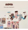2022 Wholesale New Autumn Cartoon Children's Socks Bear Striped Baby Socks Combed Boys And Girls Socks