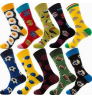 Wholesale High Quality 200 Needles Full Cotton Jacquard Dress Socks Colorful Festival Crazy Funny Women Men Crew Happy Socks