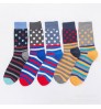 Custom socks logo fashion men dress happy unisex organic cotton novelty unisex funny socks