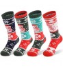 christmas children cotton knee high socks