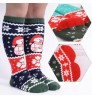 christmas children cotton knee high socks