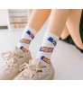 Free Mockup low MOQ cotton mens Custom socks colorful with character logo