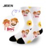 Free sample sublimation socks blank custom men food tube long stockings 3d print socks