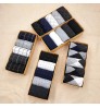 Wholesale Hot Sale Gifts Box Man Socks Fashion Plaid Solid Color 5 Pairs Gifts Box Breathable Cotton Business Men Socks