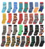 Men's Funny Dress Socks Fun Colorful Crazy Novelty Fashion Cool Cute Design Printed Crew Socks Casual Socks
