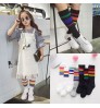 YiWu Kids Boy Football Socks Striped Colored Rainbow Knee Socks Customized School White Long Girl Fashion Children Cotton Socks