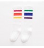 YiWu Kids Boy Football Socks Striped Colored Rainbow Knee Socks Customized School White Long Girl Fashion Children Cotton Socks