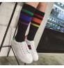 YiWu Kids Boy Football Socks Striped Colored Rainbow Knee Socks Customized School White Long Girl Fashion Children Cotton Socks