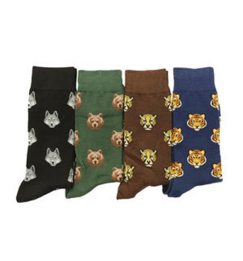 Youki Men's Funny Happy Socks Fine Paragraph 3D Tube Geometric fun socks Large size Combed Cotton socks