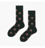 Youki Men's Funny Happy Socks Fine Paragraph 3D Tube Geometric fun socks Large size Combed Cotton socks