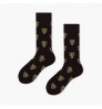 Youki Men's Funny Happy Socks Fine Paragraph 3D Tube Geometric fun socks Large size Combed Cotton socks